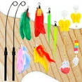 thumbnail image 7 of Cat Wand Toys, Suction Cup Dual-Wand Base Interactive Kitten Toy with 7pcs Feathers Plush Balls Worm Cat Teaser Toys Attachments for Indoor Cats Play Chase Exercise, 7 of 7