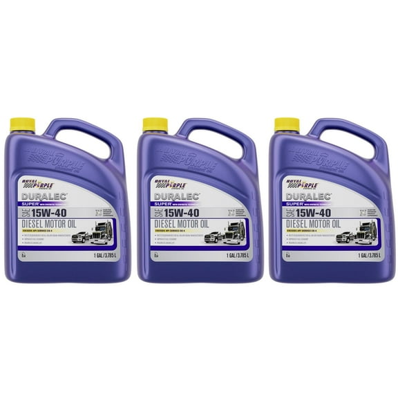Royal Purple Duralec Super 15W40 Oil, API Service CK-4, 3 Gallons