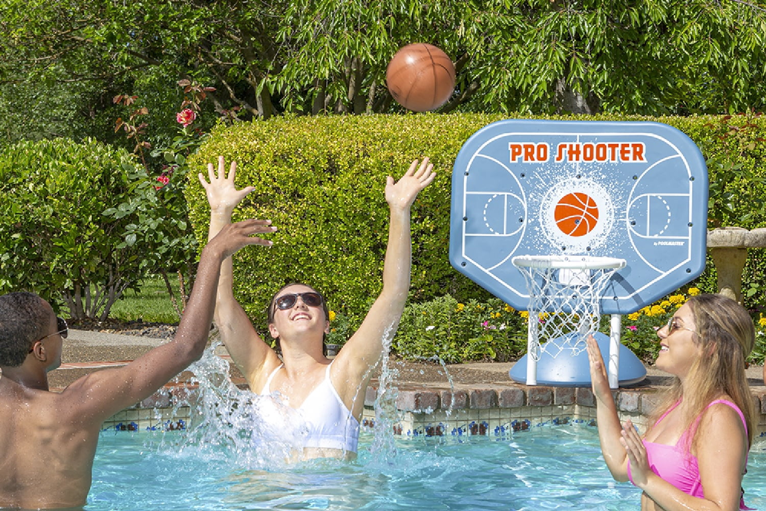 Poolmaster Pro Shooter - Poolside Basketball Game With Game Ball for Swimming Pools