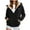 Black, variant on Hoodie for Women, Trendy Christmas Printed Fleece Sweatshirt Winter Clothing Essentials Hoodie Casual Outerwear Zip Up Winter Coats
