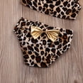 thumbnail image 6 of 3pcs Summer Kids Baby Girl Leopard Bow Bikini Set Swimwear Swimsuit Bathing Suit Brown 0-3 Months, 6 of 6