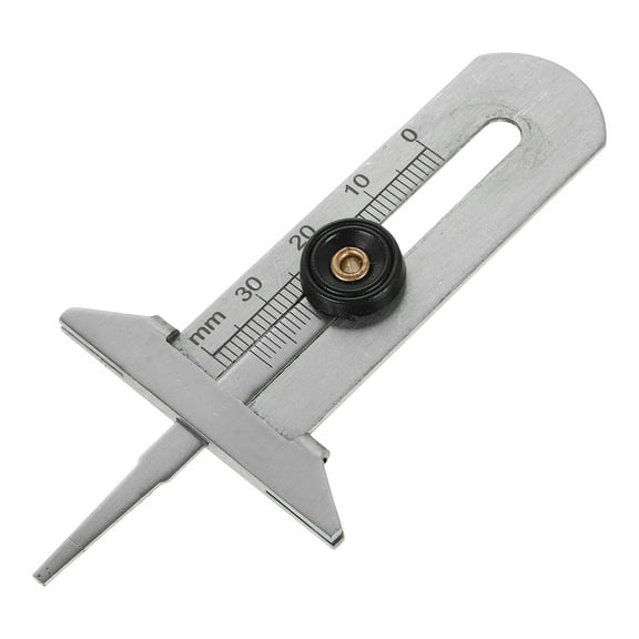 Tire Tread Depth Gauge 0 to 30mm Stainless Steel Tool for Checking Wear and Safety on All Vehicles