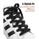 thumbnail image 2 of Handshop Cordones Deportivos Planos Anchos De 5/16 Pulgadas (2 Pares) - Cordones Para Zapatillas Y Zapatos Casuales, Reemplazos, Negro, 40 Pulgadas (100 Cm), 2 of 5