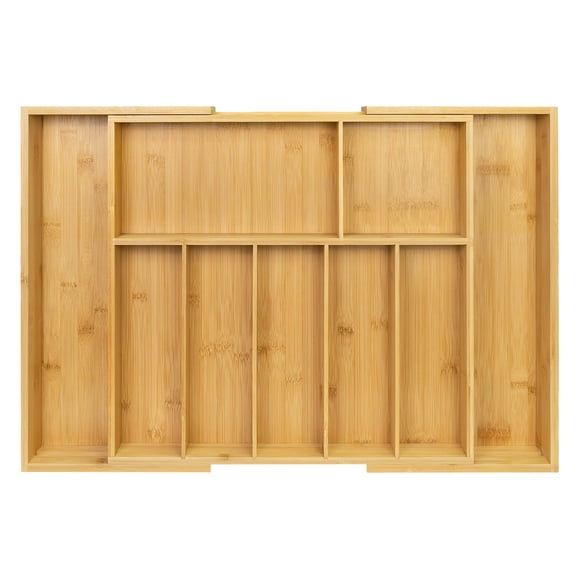 Utoplike Extra Large Kitchen Drawer Organizer, Expandable Bamboo Drawer Holder for Utensils, Silverware, Flatware, 7-9 Slots Cutl