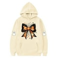 thumbnail image 3 of successthop Halloween Hoodies Graphic Bow Ghost Toddler Girls Boys Fleece Long Sleeve Pullover Sizes 3-14, 3 of 3