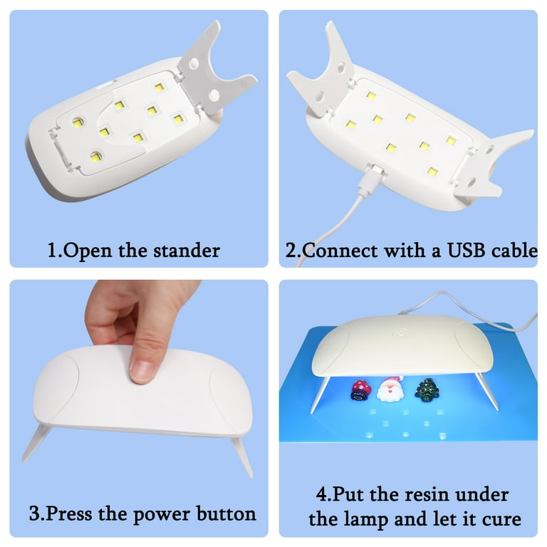 UV Resin Kit with Light 217Pcs Complete UV Resin Kit for Beginner