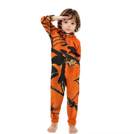 

Kalauyu Boys Girls Halloween Matching Pjs Family Sleepwear Fashion Cute Print Long Sleeved Jumpsuit Parent-child Wear Outfits (for Children)