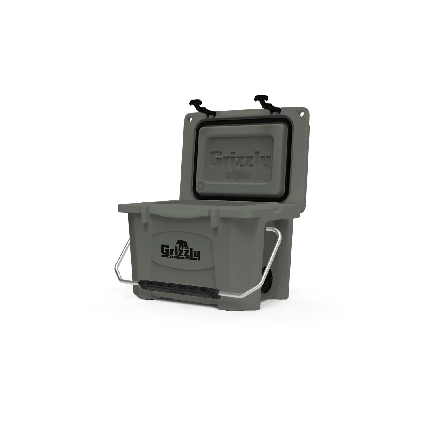 Grizzly 20 Cooler, 20 qt Ice Chest Durable Rotomolded Insulated, Made in USA, Warranty for Life, for Beach Boat Camping Fishing Hunting, G20, Lunar Green