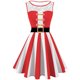 thumbnail image 2 of Lucakuins Vestido de mujer, vestido midi de encaje sin mangas con cuello redondo y estampado de estilo navideño para fiesta navideña Lucakuins  moda, 2 of 9