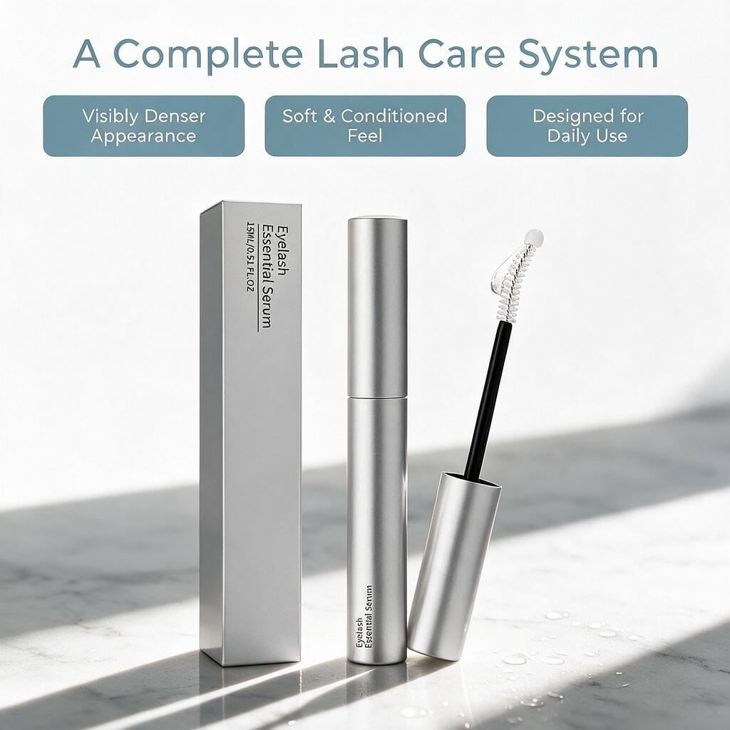 Hanae Korean Lash Serum – Lightweight Daily Eyelash Enhancer for Fuller, Defined Lashes, Easy Precision Application, Nourishing Care for Naturally Beautiful Lashes (3PCS)