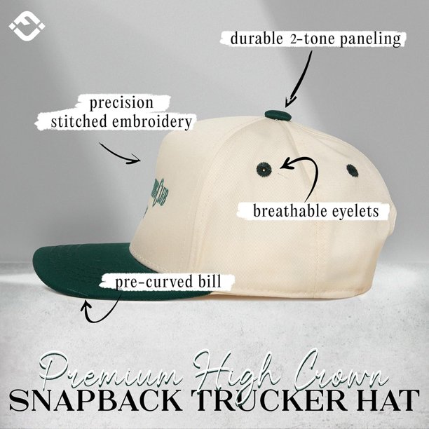 Vintage Canvas Snapback Hat - Adjustable Two Tone Cap for Men Women Funny Two Tone Vintage Canvas Snapback Hats Men Women Trendy  main image 2