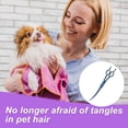 thumbnail image 6 of Unique Bargains Dog Grooming Scissors with Ergonomic Handle Upper Bend Shears Curved Shears for Pets 7.5" Blue, 6 of 7