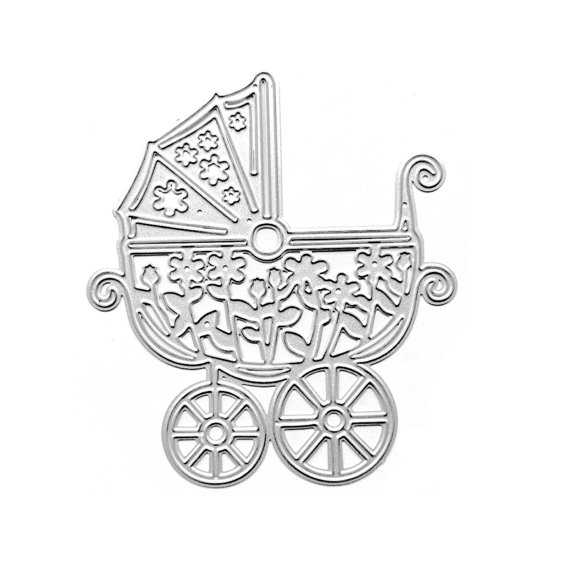 Baby Stroller Metal Cutting Dies Scrapbooking Stencil Die Cuts Card Embossing DIY Photo Album Template Mold Decoration