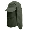 thumbnail image 2 of Visland Fishing Hat Windproof Quick Dry Hook Loop Fasteners Neck Gaitor Cover Flap Baseball Cap for Home, 2 of 7