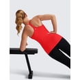 thumbnail image 3 of Top deportivo sin costuras CRZ YOGA para entrenamiento, color rojo oscuro, talla L, 3 of 5