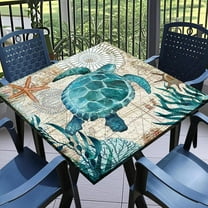 Card Table Covers Fitted Square 34x34 with Elastic Outdoor Elastic Table Cover for Tables Waterproof Wipeable Table Cloths for Indoor,Picnic,Kitchen,Dinner