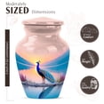 thumbnail image 2 of JAGASY Peacock Urn for Daughter, Pink Small Urns for Human Ashes keepsake, Sunset Lake Water Decorative Urns for Son, Pink Tiny Cremation Urn for Brother & Sister, (3 Inch), 2 of 7