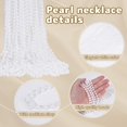 thumbnail image 3 of XIPENGKEJI 12 Collares largos de perlas falsas blancas de 80 cm, 3 of 7