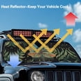 thumbnail image 4 of Yuyamidu Green Dragonfly Windshield Sun Shade Compatible with Wrangler JK JKU TJ 1997-2018, Moon Foldable Windshield Sunshade Sun Visor Blocks UV Rays, 4 of 7