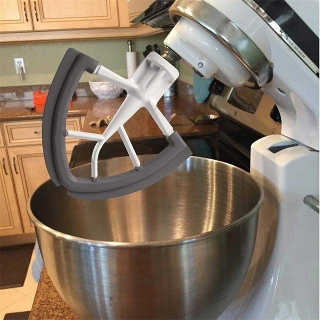 Tilt-Head Flat Beaters Wear-resistant Aluminum Silicone Wear-resistant Professional Aluminum Silicone Mixer Paddle Household Kitchen Mixing Attachment Washable Kitchenware