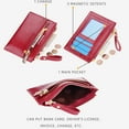 thumbnail image 3 of ZTTD Fashion Style Trifold Small Wallet PU Leather Women Wallet Purse Card Wallet A, 3 of 3