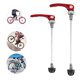 thumbnail image 5 of Juego de eje delantero y trasero de liberación rápida para bicicletas de carretera, cierres rápidos para bicicletas de montaña rojas, 5 of 8