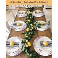 thumbnail image 4 of 15 Inch Round Placemats Set of 6, Watercolor Flowers Non Slip Heat Insulation PP Table Mats, Spring Hummingbird Butterflly Floral Washable Place Mats for Kitchen Dining Party Table Decor, 4 of 7