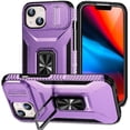 thumbnail image 1 of Funda para GANGXUN iPhone 15 - Soporte metálico, Función magnética, Morado, 1 of 6