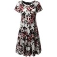 thumbnail image 1 of FashionOutfit Women's Casual Short Sleeves Loose Flare Floral Mini Dress, 1 of 1
