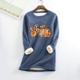 thumbnail image 2 of Winter clothing for women Ladies Thickened Loose Warmers Casual Cute Printed Tops Autumn Winter Plush Warm O Neck Tops, 2 of 3