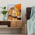 thumbnail image 5 of Yellow House Canal View Decor Canvas Painting，Suitable for Living Room，Office，Dining Room，Bathroom Decor, 5 of 8