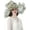 Green, variant on Women Sun Hat with Mesh Flower Decoration Wide Brim Hat Occasion Event Organza Fancy Church Dress Hat