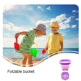 thumbnail image 4 of Bewildely Camping senderismo portátil niños cubo de agua niños playa jardín parque infantil cubos de arena plegables de gran capacidad Juegos de césped Rosado morado Bewildely FN012302-04, 4 of 6