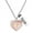 Pink, variant on Simulated Agate Gravel Green Heart Pendant Necklace with Mustard Seed Charms Faith Inspirational Jewelry for Y962 (Green)