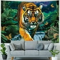 thumbnail image 4 of BCIIG Tiger River Forest Tapestry Wall Hanging Unique Style Graphic Tapestries Home Wall Decor Art for Living Room Bedroom Apartment Farmhouse Dorm 40x30inch, 4 of 6