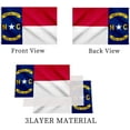 thumbnail image 4 of Indiana Flag 3x5 Double Sided Outdoor State Flags Heavy Duty 3 Ply with Durable Canvas Header and Brass Grommets Vivid Colors, 4 of 7