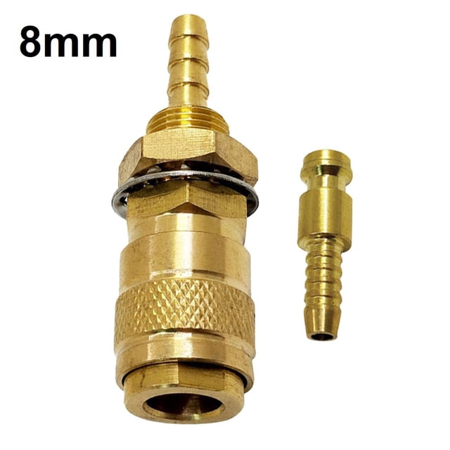 BTOER Gas & Water Quick Connector for Tube Inner Diameter 8mm with Hose Quick Connect