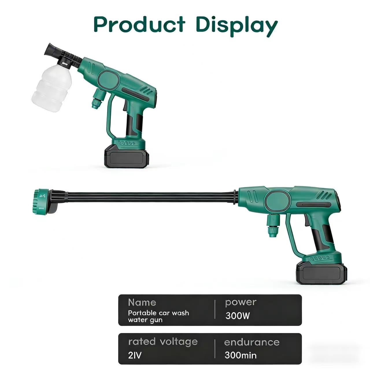 Cordless portable outdoor high-pressure cleaning machine, car washing machine, water gun, watering plant, floor cleaning tool, local warehouse delivery within 2 to 5 days