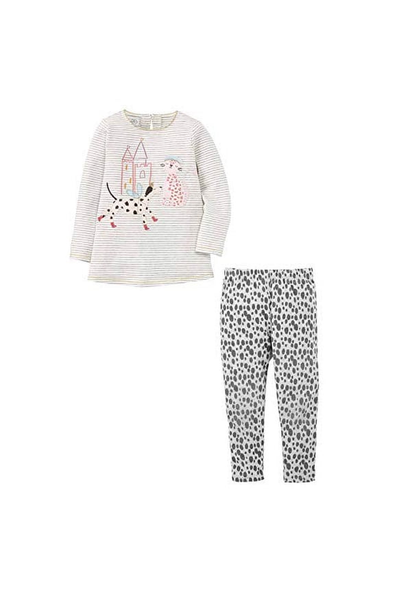 Baby Girls' Princess Tunic and Legging, Gray, (3T)