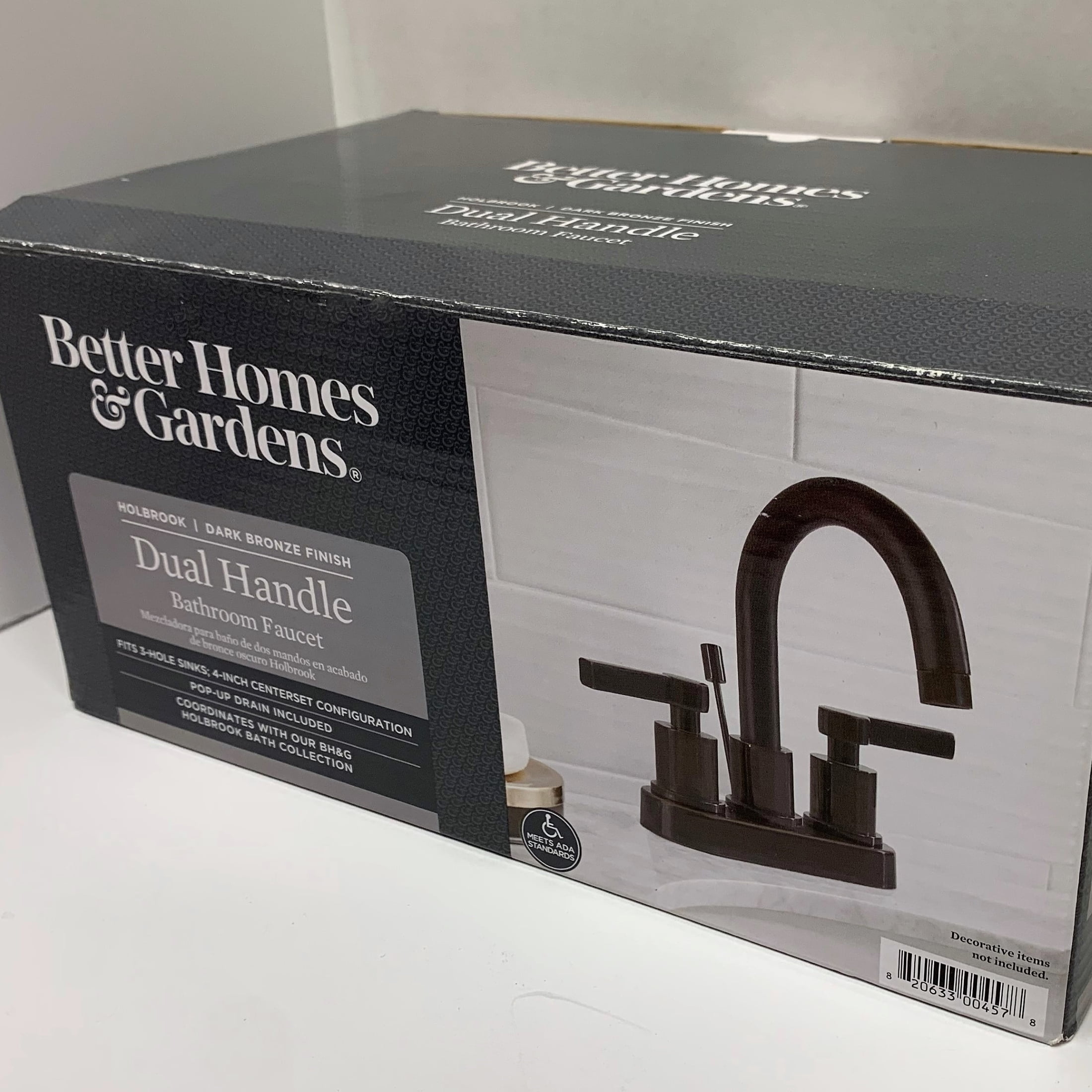 Better Homes & Gardens Holbrook Bathroom Sink Faucet with Two Handles, Oil-Rubbed Bronze