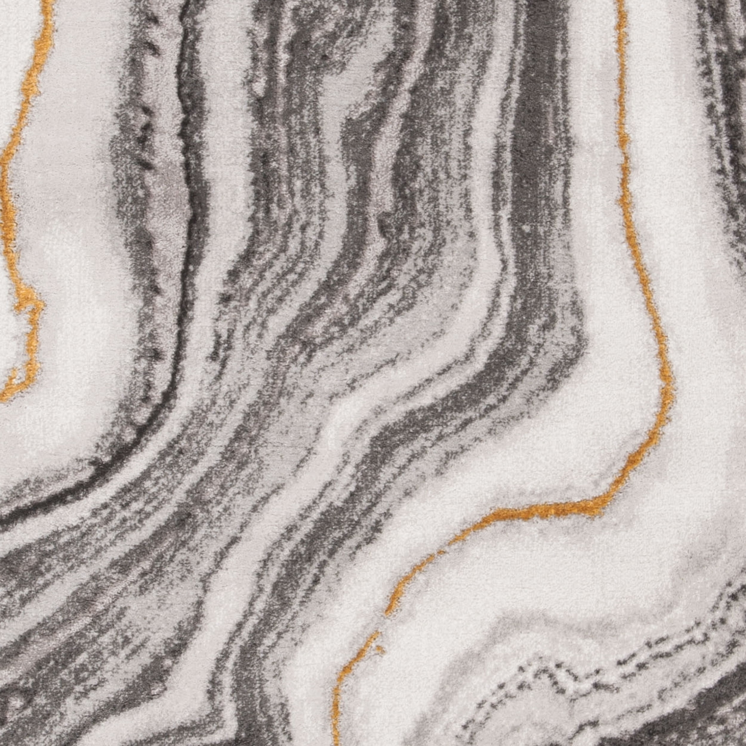 SAFAVIEH Craft Angjelko Abstract Runner Rug, Grey/Gold, 2'3" x 10'
