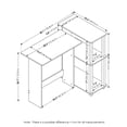 thumbnail image 2 of Furinno ABBOTT Desk, 38.1 Wide L-Shaped Gaming Desk with 3-Tier Bookshelf, Corner Computer Desk, Office Desk for Home Office, Bedroom, Dark Espresso, 2 of 3