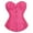 Hot Pink, variant on VISALY Corset Tops for Women Flower Printed Stain Push Up Bodysuit Waist Training Overbust Bustier Corset Boby Shapers Hot Pink Xs