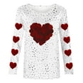 thumbnail image 3 of WRFWUL Valentines Tops for Women Trendy 2026 Love Heart Printed Tee Shirts Oversized Long Sleeve Crew Neck Valentine Shirt, 3 of 7