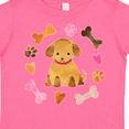 thumbnail image 4 of Inktastic Cute Puppy Valentine with Hearts and Bones Boys or Girls Toddler T-Shirt, 4 of 5