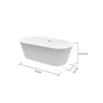 thumbnail image 3 of A&E, White Acrylic 71" Freestanding Bathtub, 3 of 6