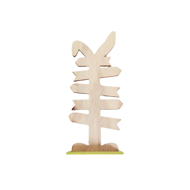 Toystoory Accesorio de decoración de letras de Pascua, diseño de escena interior pequeño, Oreja de conejo DIY, adorno de mesa, accesorio de Kits de decoración para fiestas