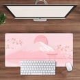 thumbnail image 3 of Cherry Blossom Mouse Pad Pink Floral Mousepad Extended Gaming Mouse Pads Full Desk Coverage Mouse Mats Japanese Fuji Landscape Aesthetics Non-Slip Mouse Pad Large Mice Pad XXL 31.5"x15.75", 3 of 6