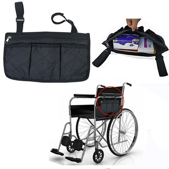 50% Off!Wheelchair Side Bag, Wheelchair Pouch for Wheelchair, Wheelchair Bags To Hang Side, Wheelchair Accessories Bag