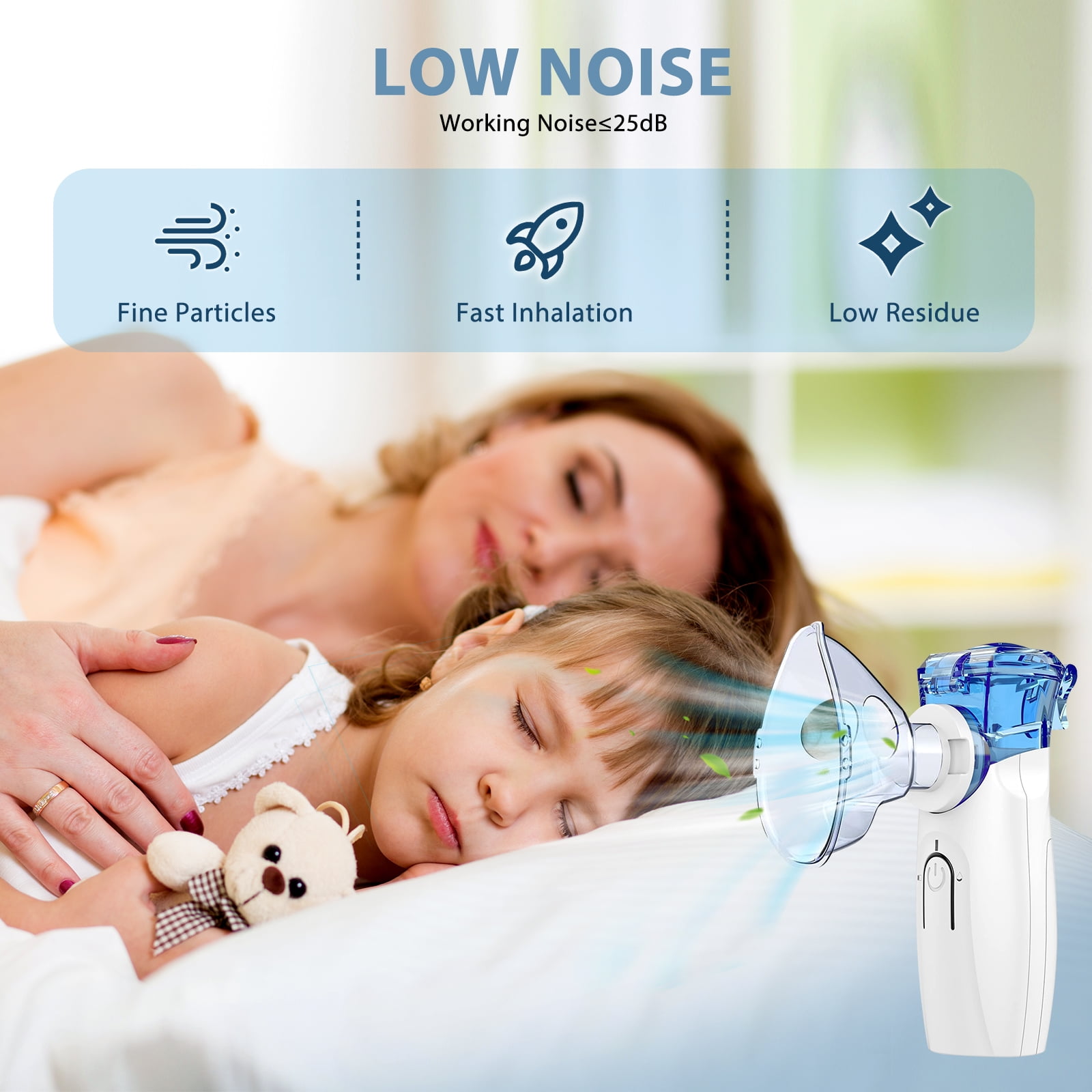 LYMAYTER Portable Humidifier Steam Inhaler USB/2AA B